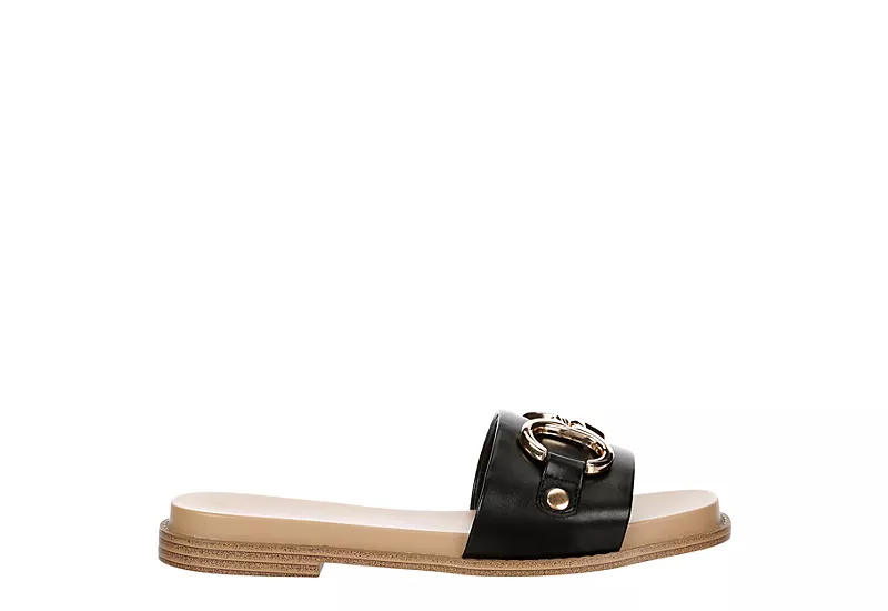 Michael By Michael Shannon Womens Jade Slide Sandal - Black 2 Michael By Michael Shannon Womens Jade Slide Sandal - Black - Image 2