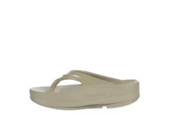 Oofos Womens Oomega Flip Flop Sandal - Khaki -Theydude Store US 01 203392 03