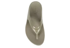 Oofos Womens Oomega Flip Flop Sandal - Khaki -Theydude Store US 01 203392 05