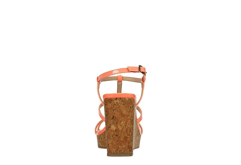 Michael By Michael Shannon Womens Natalia Wedge Sandal - Coral 5 Michael By Michael Shannon Womens Natalia Wedge Sandal - Coral - Image 5