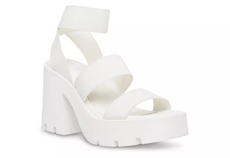 Madden Girl Womens Templee Platform Sandal - White 1 Madden Girl Womens Templee Platform Sandal - White