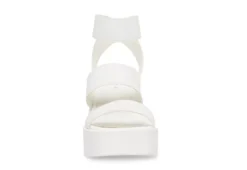 Madden Girl Womens Templee Platform Sandal - White 9 Madden Girl Womens Templee Platform Sandal - White -Theydude Store US 01 203464 02