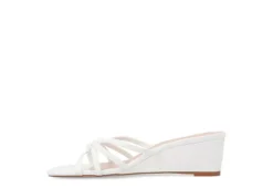 Journee Collection Womens Blayke Wedge Slip On Sandal - White -Theydude Store US 01 203653 03