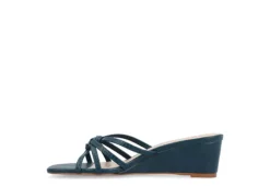 Journee Collection Womens Blayke Wedge Slip On Sandal - Blue -Theydude Store US 01 203692 03
