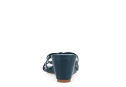 Journee Collection Womens Blayke Wedge Slip On Sandal - Blue -Theydude Store US 01 203692 04