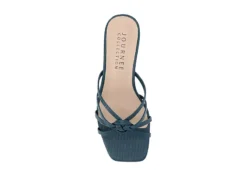 Journee Collection Womens Blayke Wedge Slip On Sandal - Blue -Theydude Store US 01 203692 05