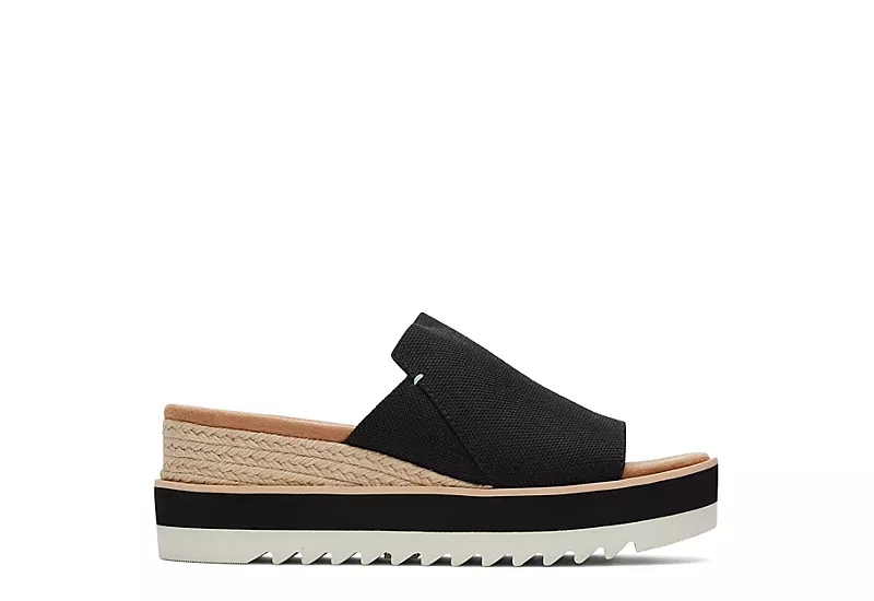 Toms Womens Diana Mule Sandal - Black 2 Toms Womens Diana Mule Sandal - Black - Image 2