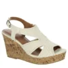 Jellypop Womens Lisbon Wedge Sandal - Natural