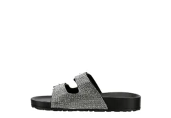 Madden Girl Womens Teddy Footbed Slide Sandal - Black -Theydude Store US 01 250030 03