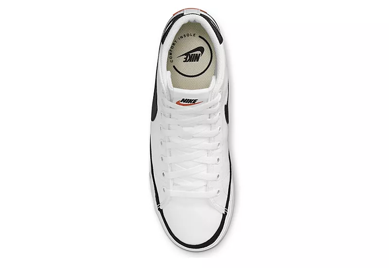 Nike Womens Court Legacy Mid Sneaker - White 5 Nike Womens Court Legacy Mid Sneaker - White - Image 5