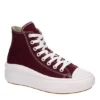 Converse Womens Chuck Taylor All Star Move High Top Sneaker - Burgundy