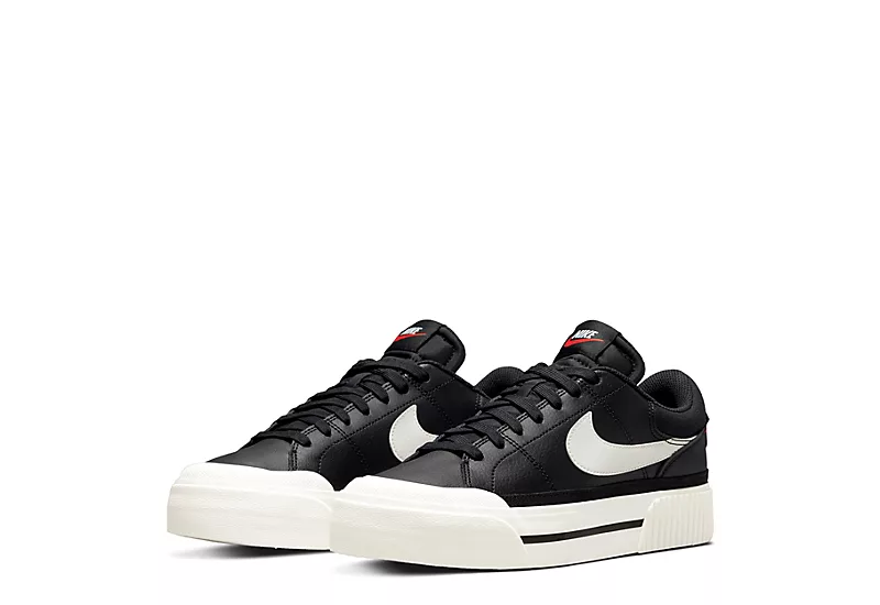 Nike Womens Court Legacy Lift Sneaker - Black 1 Nike Womens Court Legacy Lift Sneaker - Black