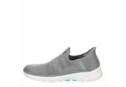 Skechers Womens Go Walk 6 Quick Fit Slip-ins Walking Shoe - Grey -Theydude Store US 01 401390 03