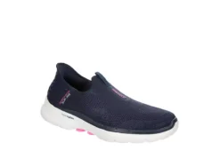 Skechers Womens Go Walk 6 Quick Fit Slip-ins Walking Shoe - Navy