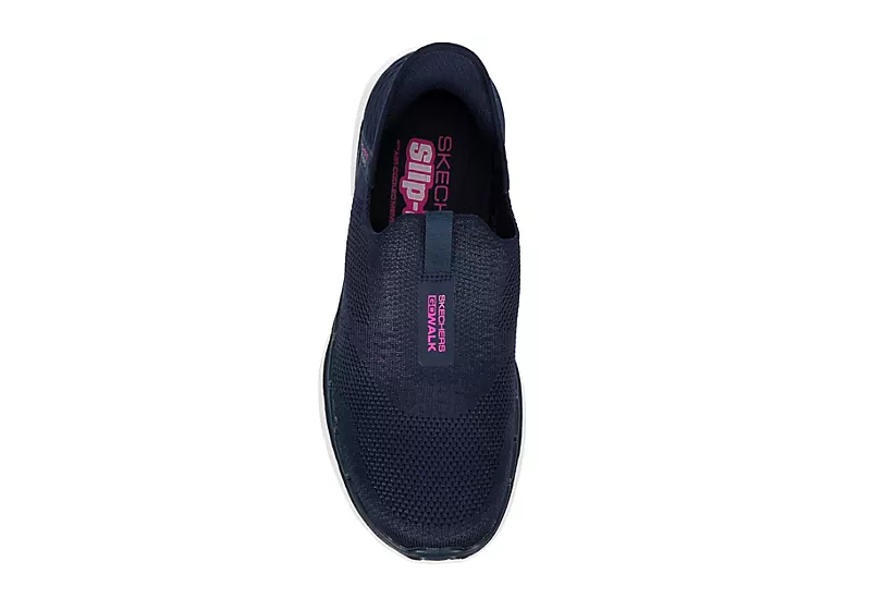 Skechers Womens Go Walk 6 Quick Fit Slip-ins Walking Shoe - Navy 6 Skechers Womens Go Walk 6 Quick Fit Slip-ins Walking Shoe - Navy - Image 6