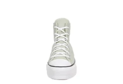 Converse Womens Chuck Taylor All Star High Top Platform Sneaker - Pale Green -Theydude Store US 01 401834 02